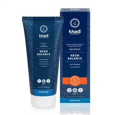Khadi -  Przeciwłupieżowy szampon do włosów - Neem i rozmaryn, 200 ml 